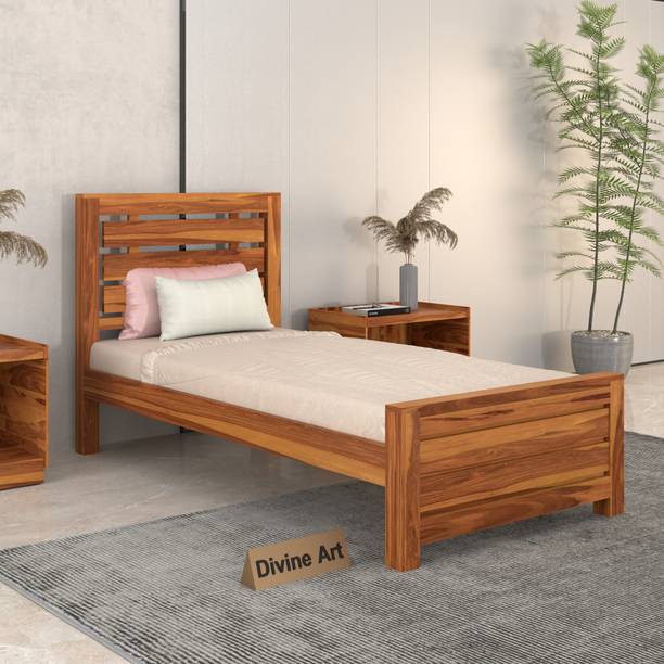Divine Arts Solid Wood Single Bed, 205.74 cm x 106.68 cm (6.75 ft x 3.5 ft)