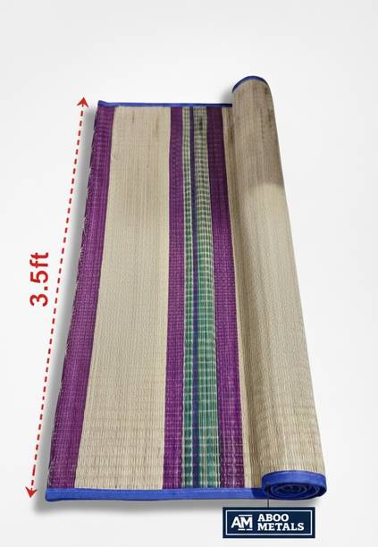 Aboo metals Handwoven Traditional Korai Mat | Natural Firmness Chatai 0 inch Single Fiber Mattress