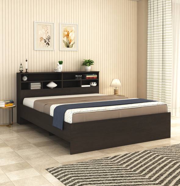 FURNIFINE Modena Wooden Bed ,Cot Palang Furniture for Living room ,Bedroom, Home and Hotel Engineered Wood Queen Bed, 220 cm x 168 cm (7.22 ft x 5.51 ft)