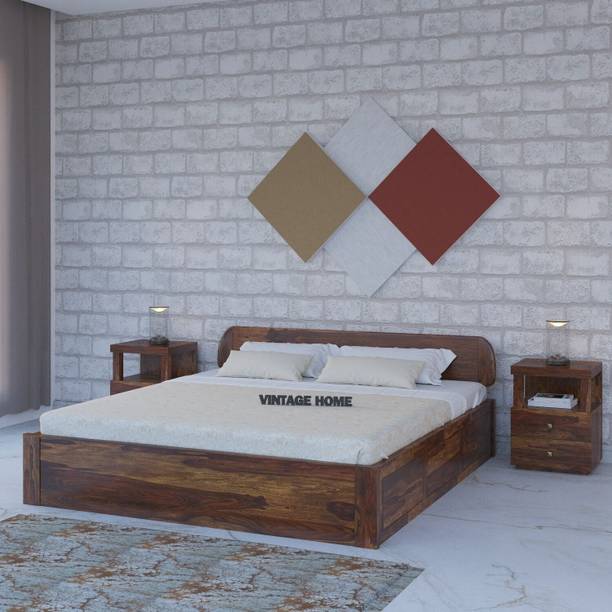 Vintage Home Sleigh Sheesham ( Rosewood ) Jodhpur Furniture Solid Wood King NA Bed, 210.82 cm x 190.5 cm (6.92 ft x 6.25 ft)