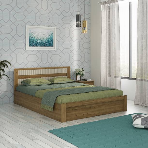 SPACEWOOD Engineered Wood Queen Box Bed