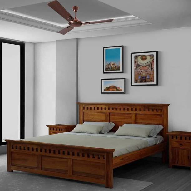 GOYALINTERIOR Sheesham Wood King Bed/Wooden Cot/Wooden Bed Without Storage Bed For Bedroom Solid Wood King Bed