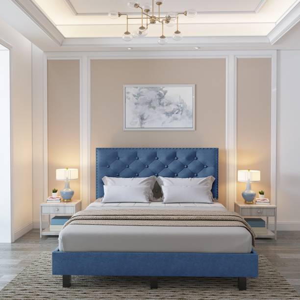 Flipkart Perfect Homes Modern Solid Wood Queen Bed
