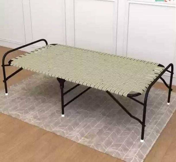 India wood mart Foldable Bed Single Home Metal Single Bed (Finish Color - Multicolor, Metal Single Bed
