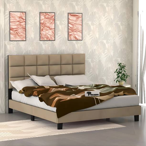 Flipkart Perfect Homes Engineered Wood Upholstered Queen Size Bed With Headboard For Bedroom Engineered Wood Queen Bed