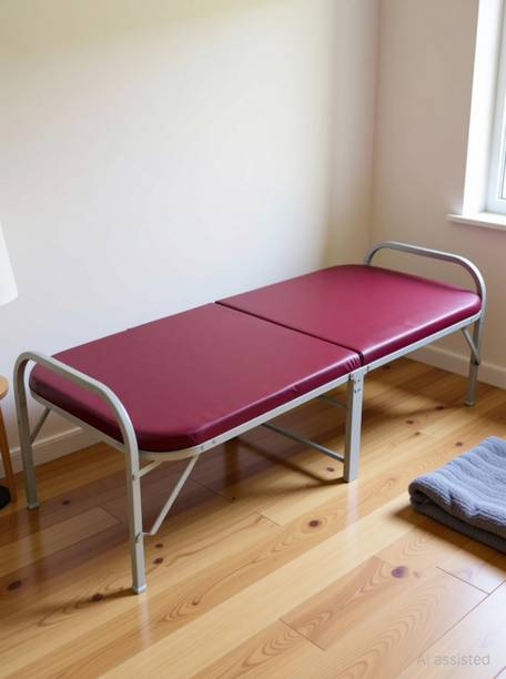 HUMZU Krt folding bed Metal Single Bed, 40 cm x 60 cm (1.31 ft x 1.97 ft)