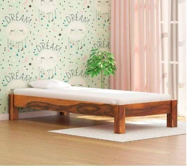 DECORWOOD Solid Wood Single Bed