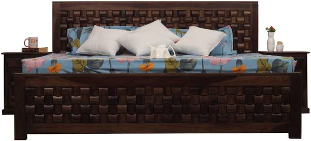 Sheesham Craft Nivora King Size(72"x78") Without Storage,12-Month Warranty,Double Bedside Solid Wood King Bed