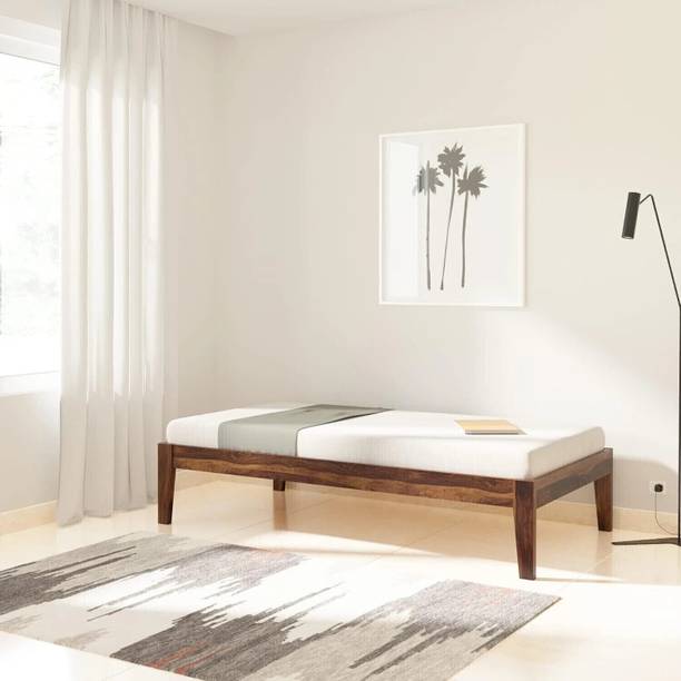Rajgharana Solid Sheesham Wood Single Bed Without Mattress For Bed Room , Hotel . Solid Wood Single Bed