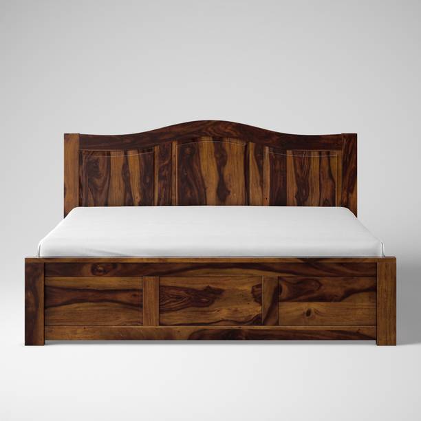 Flipkart Perfect Homes Sheesham Solid Wood Queen Box Bed, 208 cm x 163 cm (6.82 ft x 5.35 ft)