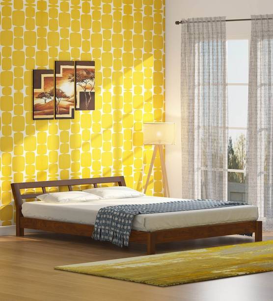 Wopno Furniture Pure Sheesham Wooden Bed Queen Size Solid Wood Queen Size Bed for Bedroom Solid Wood Queen Bed