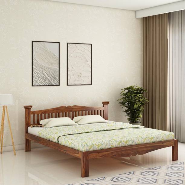 WOODENJOY Sheesham Wood Queen Bed/Wooden Cot/Wooden Bed Without Storage Bed For Bedroom Solid Wood Queen Bed