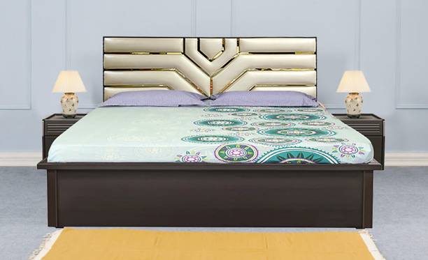 POJ Holmebrook Engineered Wood King Bed With Full Hydraulic Storage Engineered Wood Double Hydraulic Bed, 210 cm x 195 cm (6.89 ft x 6.4 ft)