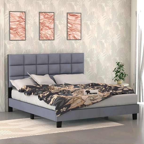 Flipkart Perfect Homes Engineered Wood Upholstered King Size Bed With Headboard For Bedroom Engineered Wood King Bed
