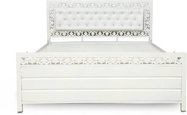 Zkazaa Furniture Bed with storage Metal Double Box Bed