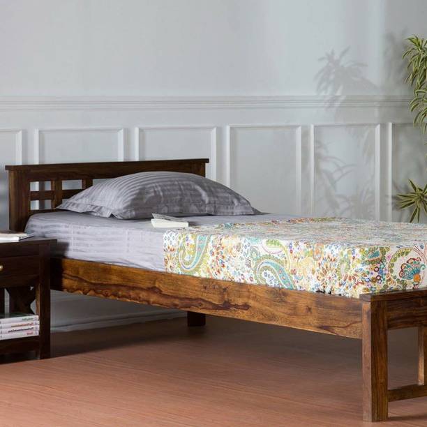 Ratandhara Furniture Solid Sheesham Wood Single Bed Solid Wood Single Bed