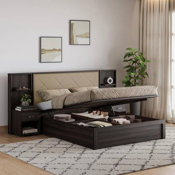 Wakefit Noctis Engineered Wood Queen Hydraulic Bed, 213.8 cm x 255.2 cm (7.01 ft x 8.37 ft)