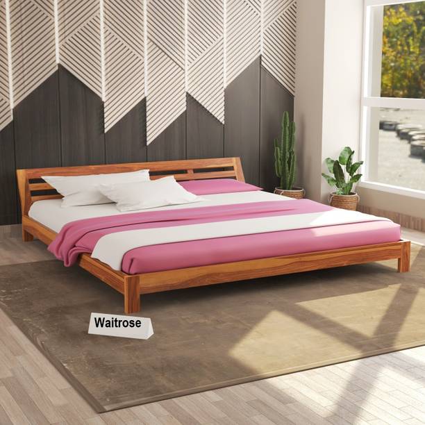 WAITROSE Solid Wood Queen Bed, 162.56 cm x 208.28 cm (5.33 ft x 6.83 ft)