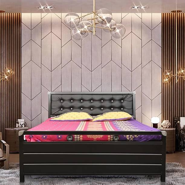 ModuTure Metal Bed With Storage, Powder Coating, Size 6x6ft, Metal King Hydraulic, Box Bed