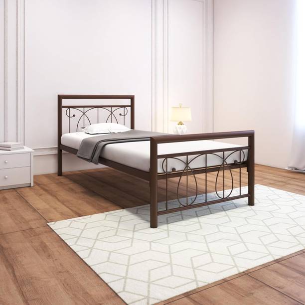 SIYA ART Metal Platform Bed with Headboard and Footboard | Metal Single Bed