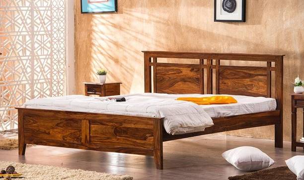 Ferrovilla Solid Wood Queen Bed, 198.12 cm x 152.4 cm (6.5 ft x 5.0 ft)