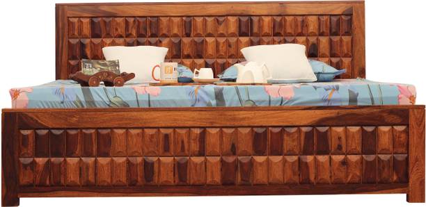 Sheesham Craft Celiko King Size(72"x78") Without Storage,12-Month Warranty,Natural Colour Solid Wood King Bed