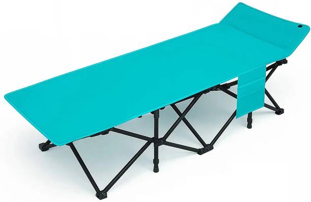 KASHIBASALE Portable Sleeping Cot For Camp Office Use Beach Vocation & Home Lounging(PCS 1) Metal King Bed, 100 cm x 60 cm (3.28 ft x 1.97 ft)