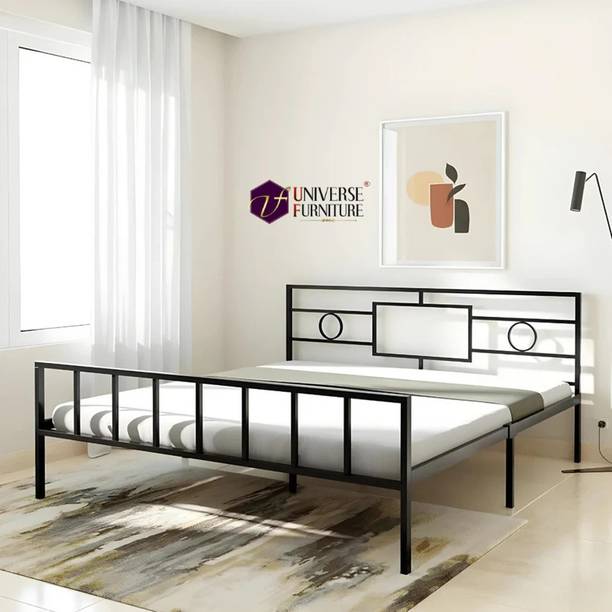 universefurniture Geometry Black folding jali Metal Double Bed