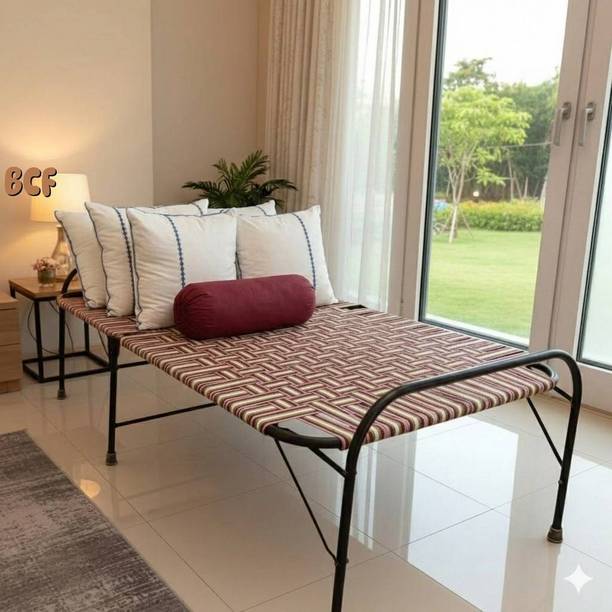 BCF Bamboo Craft Metal Single Bed, 183 cm x 76.2 cm (6.0 ft x 2.5 ft)