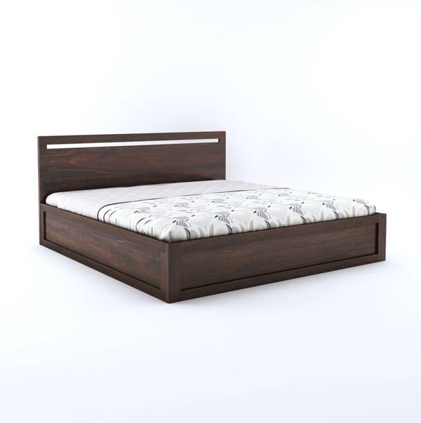 GOYALINTERIOR Sheesham Wood Hydraulic Bed/Cot Wooden Palaung For Bedroom/Home/Hotel Solid Wood Queen Hydraulic Bed