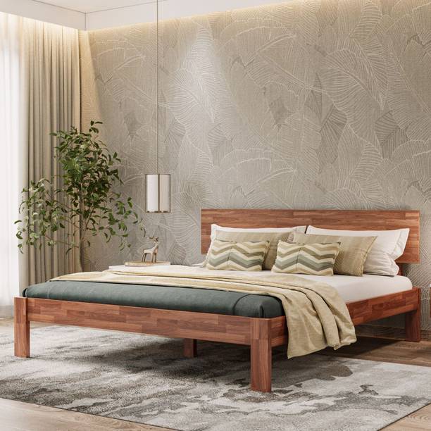 Wakefit Indus Teak Solid Wood King Bed