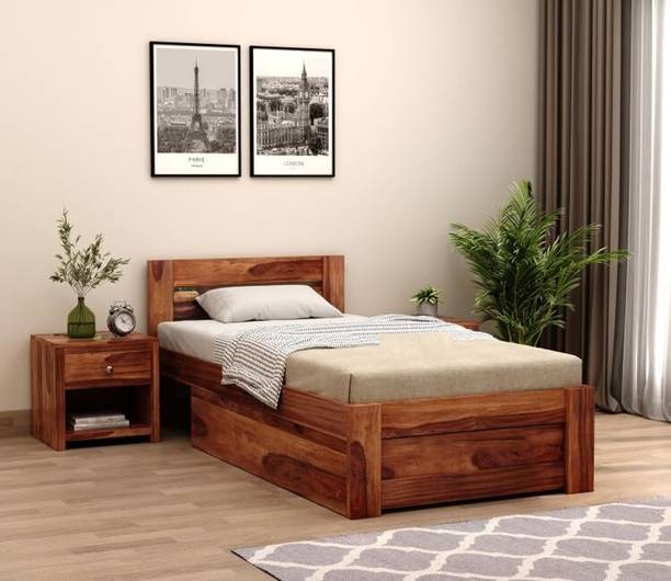 Ferrovilla Solid Wood Single Drawer Bed, 198.12 cm x 91.44 cm (6.5 ft x 3.0 ft)