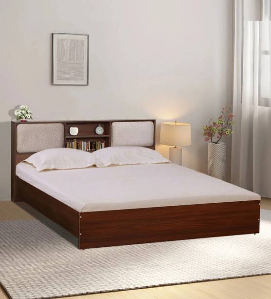 Mintwud From Pepperfry Wooden Queen Bed/Wooden Cot/Wooden Bed Without Storage For Home Engineered Wood Queen Bed