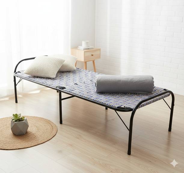 BCF Bamboo Craft Metal Double Bed, 75 cm x 180 cm (2.46 ft x 5.91 ft)