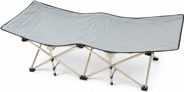 Lexara Outdoor Folding Camping Bed Cot Portable Heavy Duty Sleeping Cot for Adults Metal Single Bed, 183 cm x 64 cm (6.0 ft x 2.1 ft)
