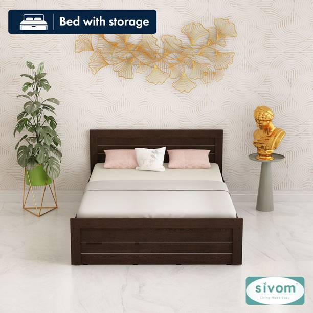 SIVOM SCANDI Modular Box Bed with Storage Engineered Wood Queen Box Bed, 206 cm x 160 cm (6.76 ft x 5.25 ft)
