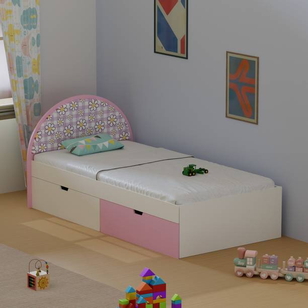 Boingg Sweet Slumber Kids Single Bed Engineered Wood Single Drawer Bed, 190.5 cm x 96.5 cm (6.25 ft x 3.17 ft)