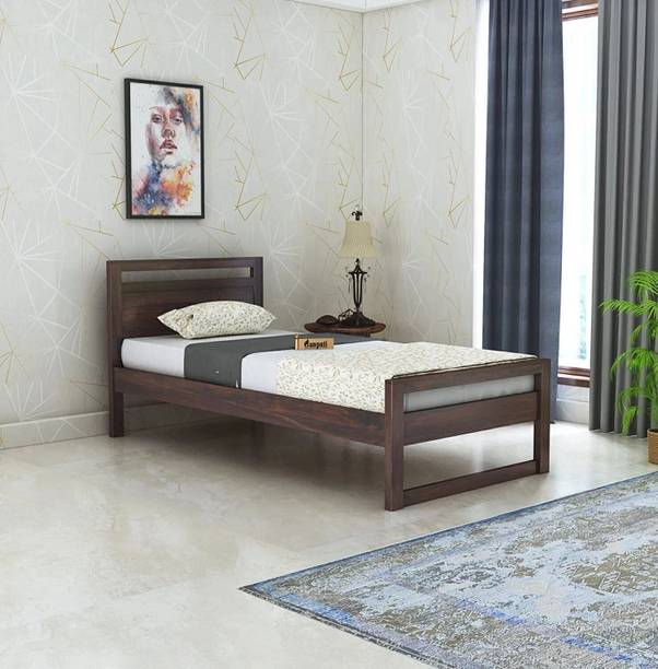 Ganpati Arts Sheesham Wood Rio Bed/Wooden Single Cot For Home/Without Storage Single Bed Solid Wood Single Bed, 203.2 cm x 96.52 cm (6.67 ft x 3.17 ft)