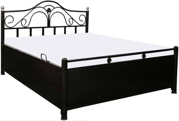 ROYAL METAL FURNITURE Janta Design Mattress Not Included Metal Single Hydraulic Bed