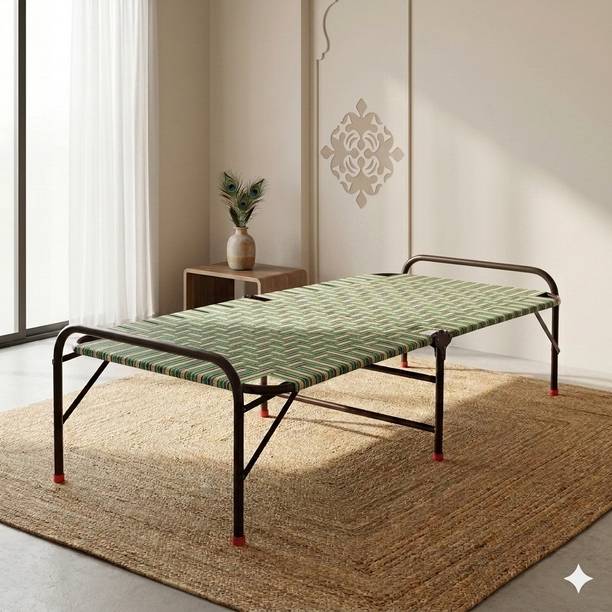 Ajcreationz Metal Single Bed, 182 cm x 91 cm (5.97 ft x 2.99 ft)
