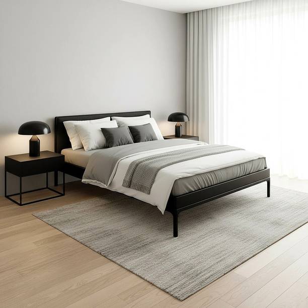 Wooden Home Metal Queen Bed, 205 cm x 160 cm (6.73 ft x 5.25 ft)