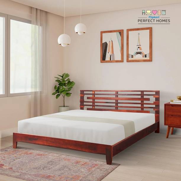 Flipkart Perfect Homes Sheesham Solid Wood Queen Bed