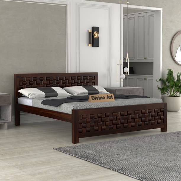 Divine Arts Solid Wood Queen Bed, 205.74 cm x 157.48 cm (6.75 ft x 5.17 ft)