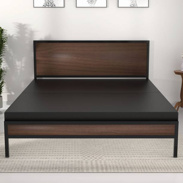 HoneyTouch Luvo Queen Size Bed Frame | No Assembly Required | Metal Queen Bed, 204 cm x 153 cm (6.69 ft x 5.02 ft)