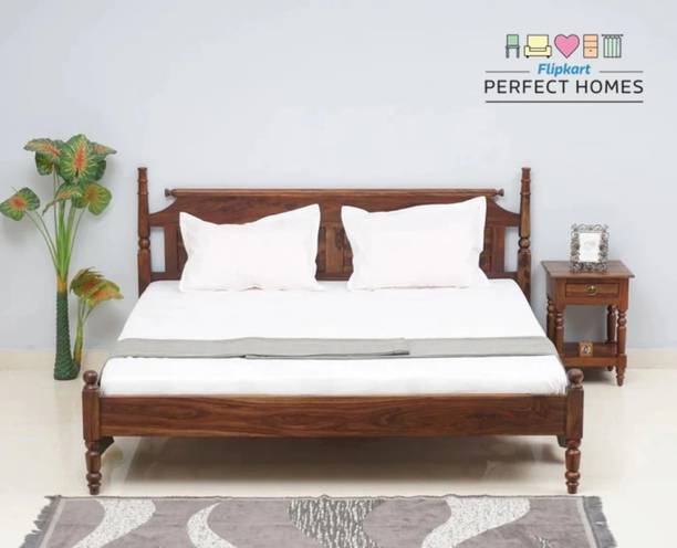 Flipkart Perfect Homes Sheesham Solid Wood King Bed