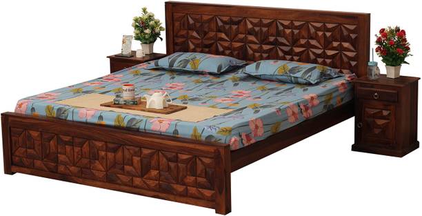 Sheesham Craft Spinster King Size(72"x78") Without Storage,12-Month Warranty,Single Bedside Solid Wood King Bed