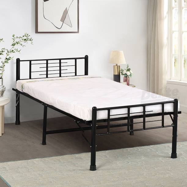 Delite Kom Lazo Foldable Metal Single Bed (6.7x3ft) | Heavy Load | 1 Year Warranty | Strong Metal Single Bed, 204.5 cm x 92 cm (6.71 ft x 3.02 ft)