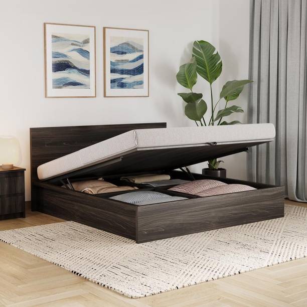 Wakefit Centaur Engineered Wood King Hydraulic Bed, 213 cm x 195 cm (6.99 ft x 6.4 ft)
