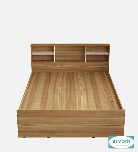 SIVOM VINTA Engineered Wood Queen Bed, 157 cm x 216 cm (5.15 ft x 7.09 ft)