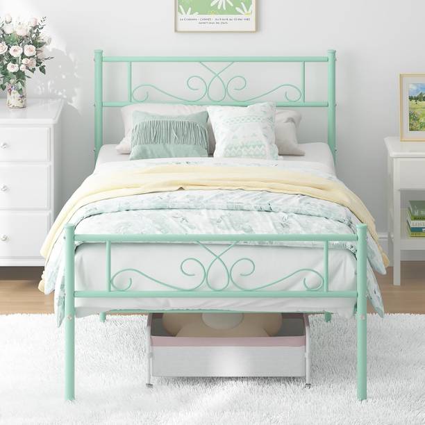ADORN MART Metal King Bed